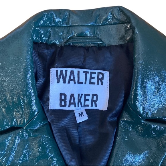 Walter Baker Marley Leather Blazer Forest Green - Picture 9 of 11